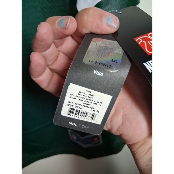 NWT NFL New York Jets Blank Jersey Women's Size Medium Green - Picture 6 of 6